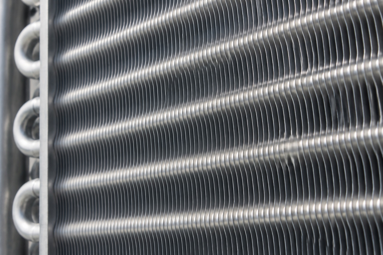 Illustrative detail of commercial HVAC coil fins